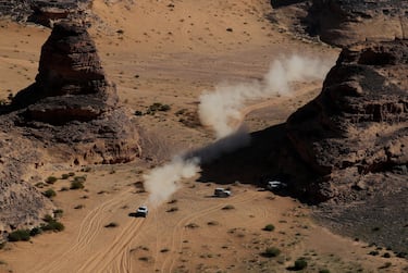 Vista general durante la etapa de hoy. 