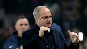 El director deportivo externo del Celta, Luís Campos, durante una partido del PSG.