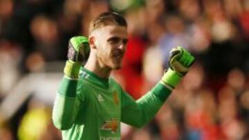 De Gea durante el partido ante el Arsenal. 