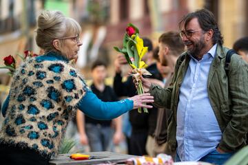 El secretario general de UGT de Catalunya, Camil Ros, durante la Diada de Sant Jordi 2025.