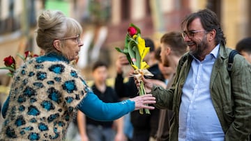 El secretario general de UGT de Catalunya, Camil Ros, durante la Diada de Sant Jordi 2025.
