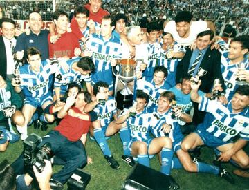 Deportivo de la Coruña, campeón de la Copa del Rey en 1995.