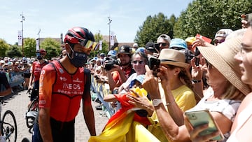 Egan Bernal, ciclista colombiano del Team Ineos