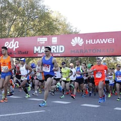 36.000 corredores inundan las calles en la Maratón de Madrid