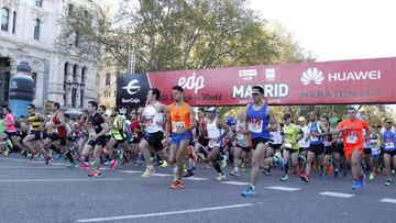 36.000 corredores inundan las calles en la Marat車n de Madrid