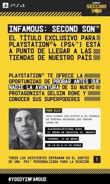 Ganadores entradas dobles para ver inFamous: Second Son