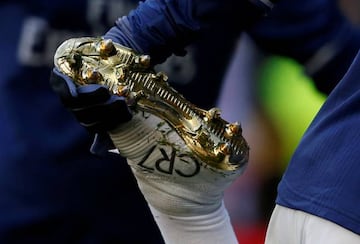 Cristiano's boot includes a metallic-gold sole plate.