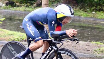 Miguel Ángel López, ganador del prólogo de la Vuelta a Colombia 2023.