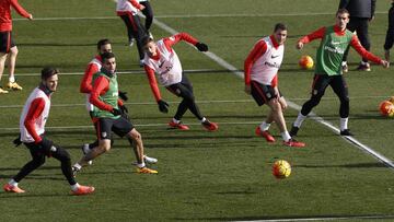 Atlético preparing for the Eibar match.