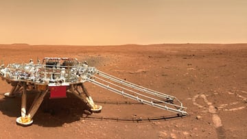 China pone su bandera en Marte y revela nuevas imágenes