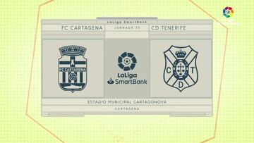 Resumen del Cartagena vs. Tenerife de la Liga Smartbank