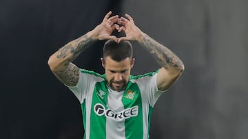 Aitor Ruibal celebra un gol.