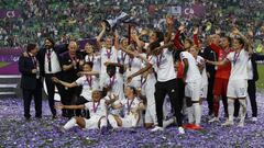 El Olympique de Lyon, uno de los mejores clubes femenino del mundo, tras ganar la Champions. 