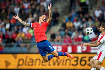 Las mejores imágenes del duelo entre Chile y Serbia en Austria