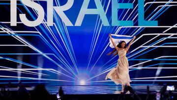 Eden Golan representing Israel walks on stage during the Grand Final of the 2024 Eurovision Song Contest, in Malmo, Sweden, May 11, 2024. REUTERS/Leonhard Foeger