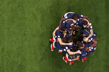 Celebración del combinado francés tras el gol de Kylian Mbappé Lottin ante Australia.