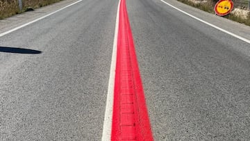 La gran línea roja, la nueva marca de la DGT que ya se ve en las carreteras