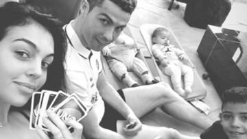 Cristiano Ronaldo y Georgina se divierten en familia antes del Madrid-PSG. Foto: Instagram Stories