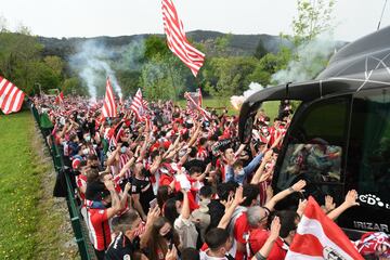 Así despidieron a los jugadores del Athletic en Lezama