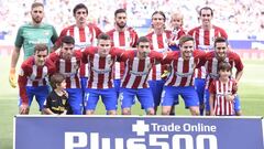 El once del Atl&eacute;tico contra el Sporting. 