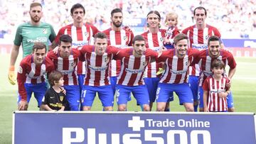 El once del Atl&eacute;tico contra el Sporting. 