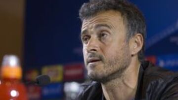 Luis Enrique, durante la rueda de prensa.