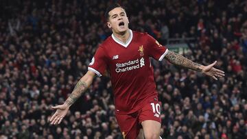 Coutinho con el Liverpool. 