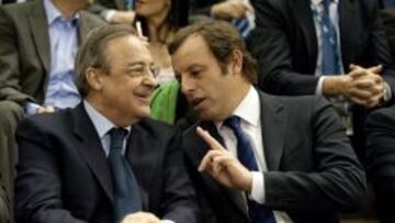 Florentino Pérez, junto a Sandro Rosell.