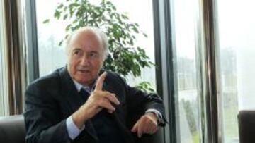 Joseph Blatter en la sede de la FIFA 