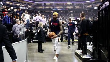 SACRAMENTO, CALIFORNIA - MARCH 11: Brandon Ingram #14 and Lonzo Ball #2 of the New Orleans Pelicans leave the court after their game against the Sacramento Kings was postponed due to the corona virus at Golden 1 Center on March 11, 2020 in Sacramento, California. NOTE TO USER: User expressly acknowledges and agrees that, by downloading and or using this photograph, User is consenting to the terms and conditions of the Getty Images License Agreement.   Ezra Shaw/Getty Images/AFP
 == FOR NEWSPAPERS, INTERNET, TELCOS &amp; TELEVISION USE ONLY ==