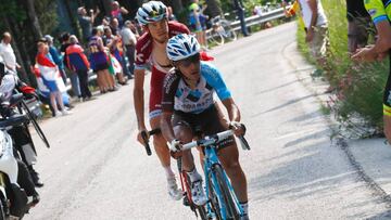 Domenico Pozzovivo rueda junto a Ilnur Zakarin durante el pasado Giro de Italia.