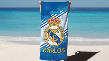 Toalla del Real Madrid personalizada en Amazon para la playa o el ba?o