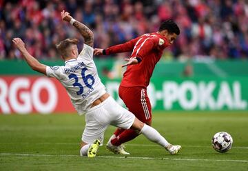 James Rodriguez in action for Bayern Munich against Heidenheim.