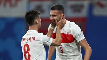 Soccer Football - Euro 2024 - Round of 16 - Austria v Turkey - Leipzig Stadium, Leipzig, Germany - July 2, 2024 Turkey's Merih Demiral celebrates scoring their second goal with Arda Guler REUTERS/Annegret Hilse