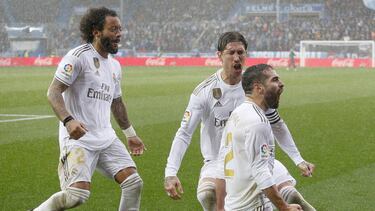 Carvajal celebró con rabia su gol en Mendirozorroza que supuso el 1-2 madridista en Vitoria.