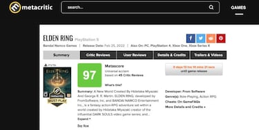 Elden Ring hace historia: ¿cuáles son los juegos con mayor nota en Metacritic?