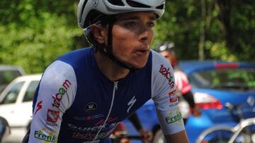 El ciclista Ander del Castaño, durante una prueba.