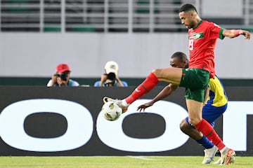 En Neysri, durante el duelo ante Tanzania de Marruecos en la Copa África.