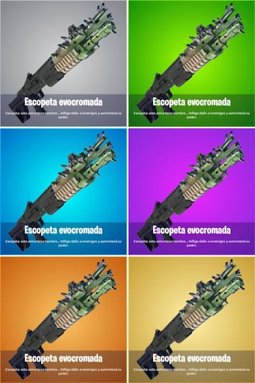 Todas las Escopetas Evocromadas de Fortnite Temporada 4