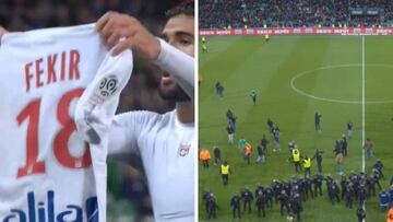 Marca el 5-0, provoca y los hinchas rivales invaden la cancha