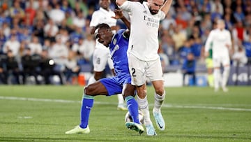 08/10/22 PARTIDO PRIMERA DIVISION 
GETAFE - REAL MADRID 
POSIBLE PENALTI DE CARVAJAL A DJENE 