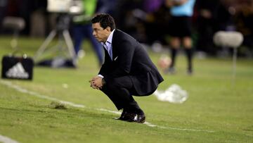 Marcelo Gallardo, t&eacute;cnico de River Plate, durante un partido con su equipo