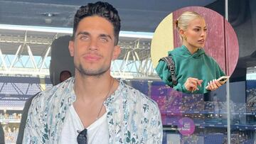 Marc Bartra sale de una discoteca de la mano de una famosa influencer