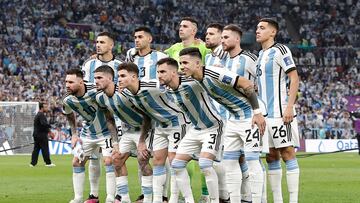 Formación de Argentina en la semifinal del Mundial de Qatar.