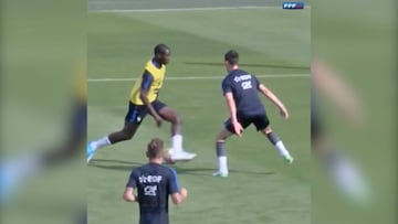 ¡Alucinaron Griezmann, Mbappé y Pogba! Súper regate galáctico