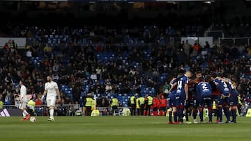 Partido de la Liga Santander entre el Real Madrid y el Huesca.