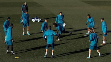 &Uacute;ltimo entrenamiento del Real Madrid previo al partido de Champions contra el Dortmund.