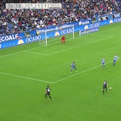Lo de Ontiveros y su 'metralleta' roza ya lo paranormal: el golazo que heló a Riazor