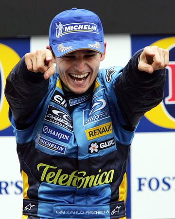 Fue parte esencial en el doblete de títulos que obtuvo Renault en 2005 y 2006, si bien Giancarlo Fisichella apenas pudo plantar batalla a Fernando Alonso a la hora de descorchar el champán desde el cajón más alto de un circuito. Tres victorias en 229 grandes premios, el primero en el caótico GP de Brasil 2003 que Dirección de Carrera tuvo que suspender después de que una lluvia torrencial hiciera acto de presencia sobre Interlagos y dejase fuera de combate, precisamente, a Alonso. 