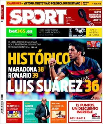 Portadas de la prensa mundial